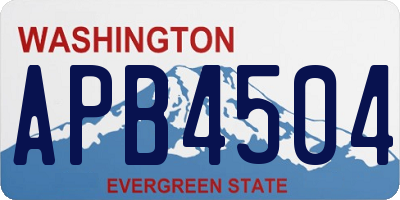 WA license plate APB4504