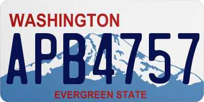 WA license plate APB4757