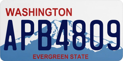 WA license plate APB4809