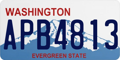 WA license plate APB4813