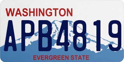 WA license plate APB4819