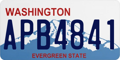 WA license plate APB4841