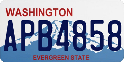 WA license plate APB4858