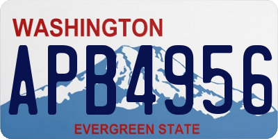 WA license plate APB4956