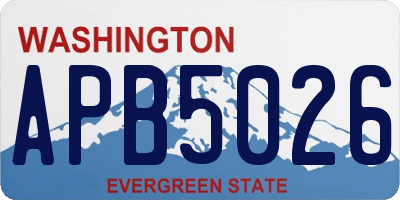 WA license plate APB5026