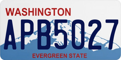 WA license plate APB5027