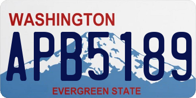 WA license plate APB5189