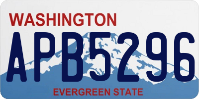 WA license plate APB5296