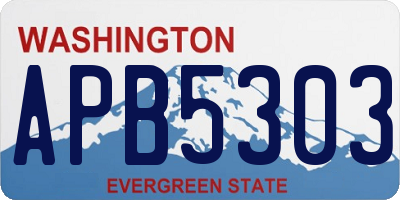 WA license plate APB5303
