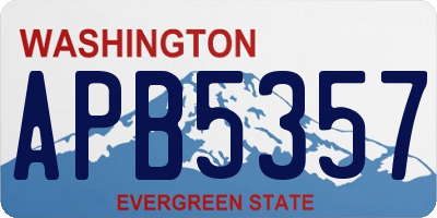 WA license plate APB5357