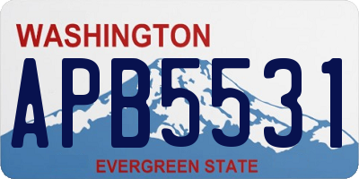WA license plate APB5531