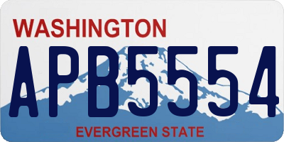 WA license plate APB5554
