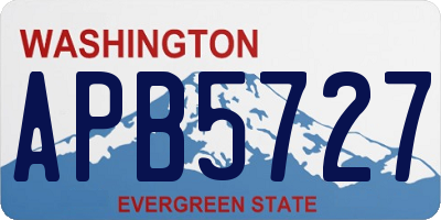 WA license plate APB5727