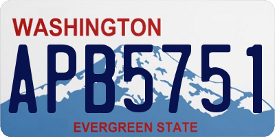 WA license plate APB5751