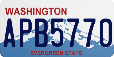 WA license plate APB5770