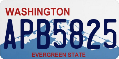 WA license plate APB5825