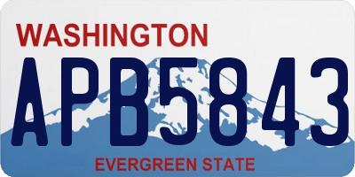 WA license plate APB5843