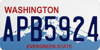 WA license plate APB5924