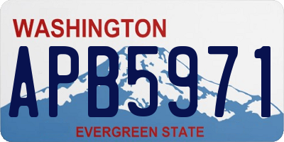 WA license plate APB5971