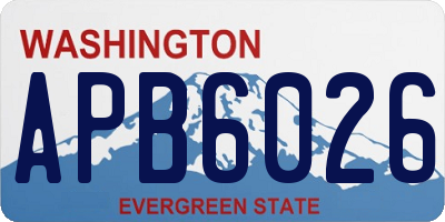 WA license plate APB6026