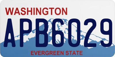 WA license plate APB6029