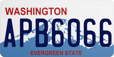 WA license plate APB6066