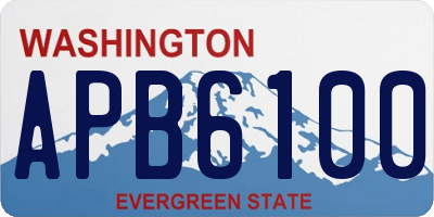 WA license plate APB6100