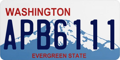 WA license plate APB6111