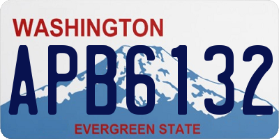 WA license plate APB6132
