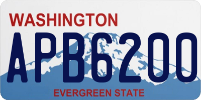 WA license plate APB6200