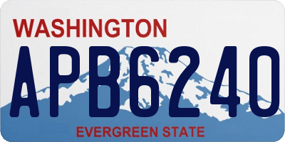 WA license plate APB6240