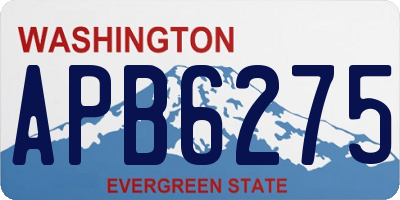 WA license plate APB6275
