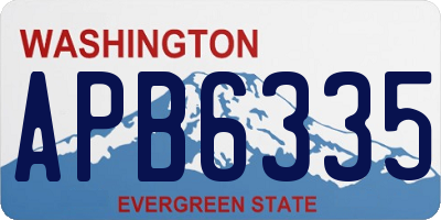 WA license plate APB6335