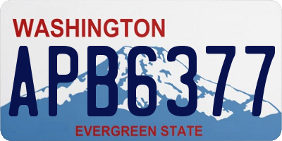 WA license plate APB6377