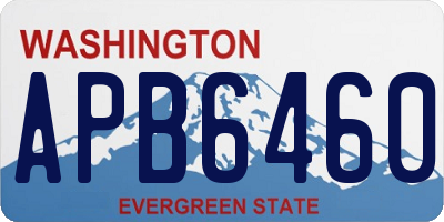 WA license plate APB6460