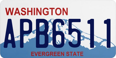 WA license plate APB6511