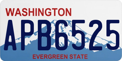 WA license plate APB6525