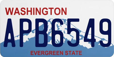 WA license plate APB6549