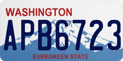 WA license plate APB6723