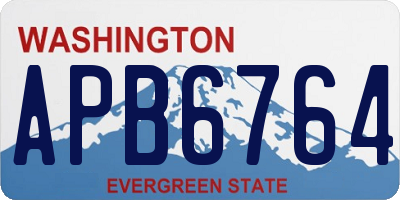 WA license plate APB6764