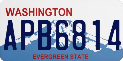 WA license plate APB6814