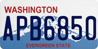 WA license plate APB6850