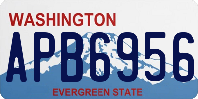WA license plate APB6956