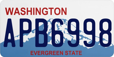 WA license plate APB6998
