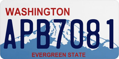 WA license plate APB7081