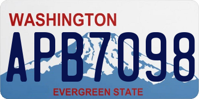 WA license plate APB7098