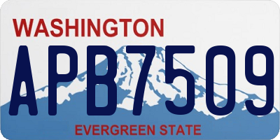 WA license plate APB7509