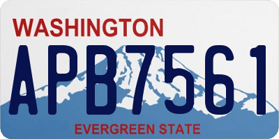 WA license plate APB7561