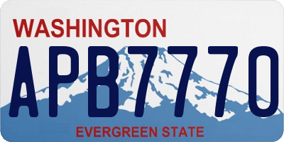 WA license plate APB7770