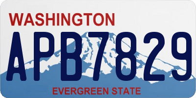 WA license plate APB7829